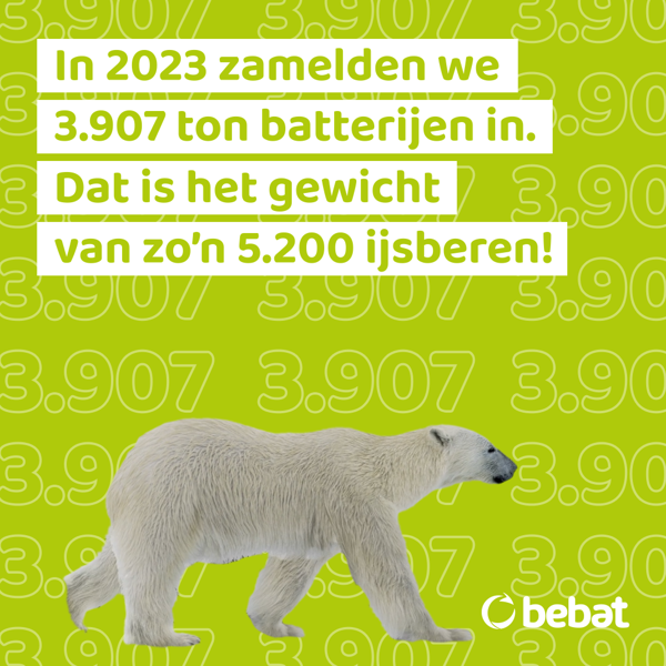 Belgen zamelden vorig jaar meer dan 3.900 ton lege batterijen in