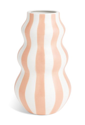 Habitat Hand Painted Stripe Vase - Pink, £14