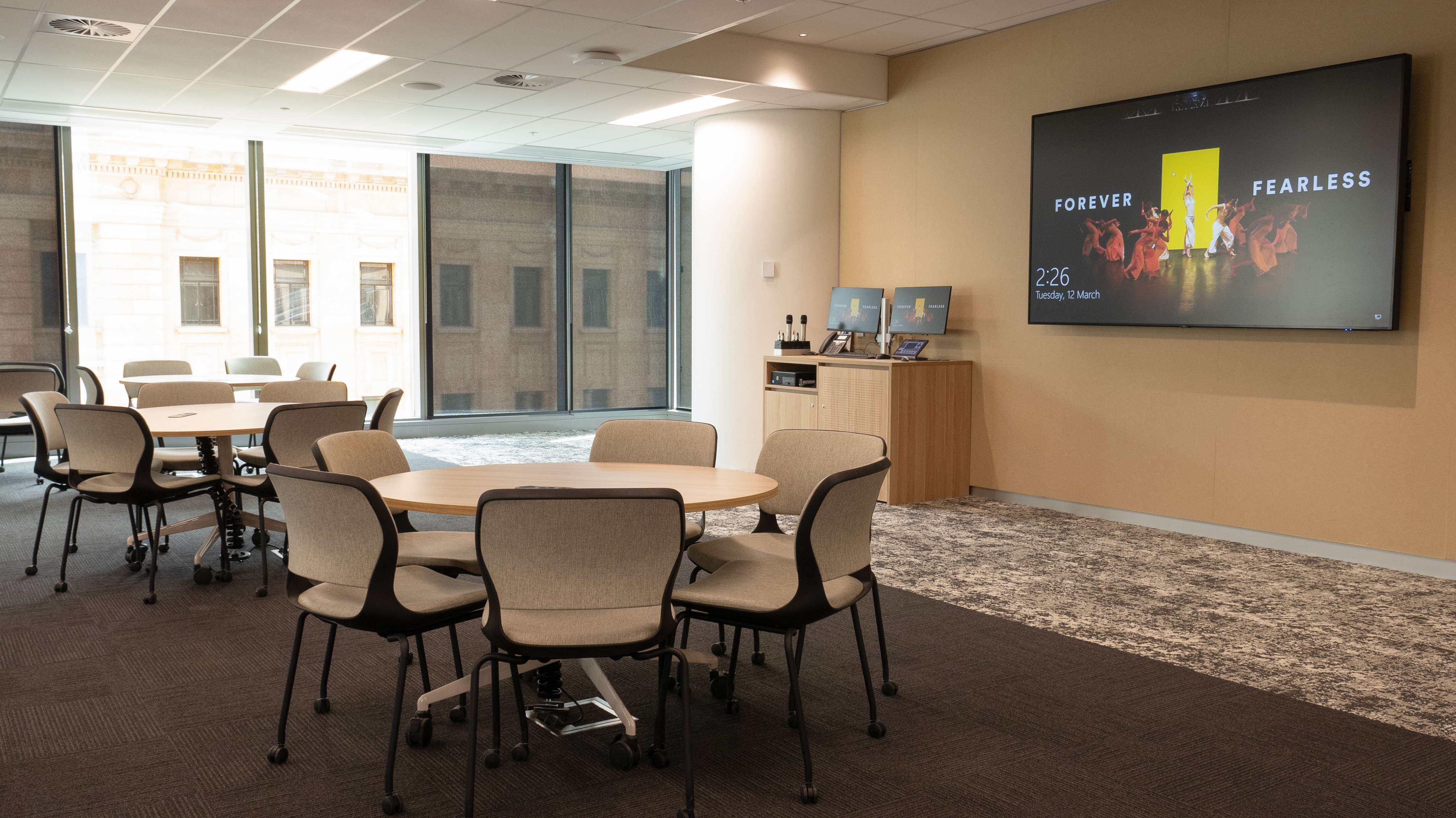 An example of one of the flexible teaching spaces at Flinders University.