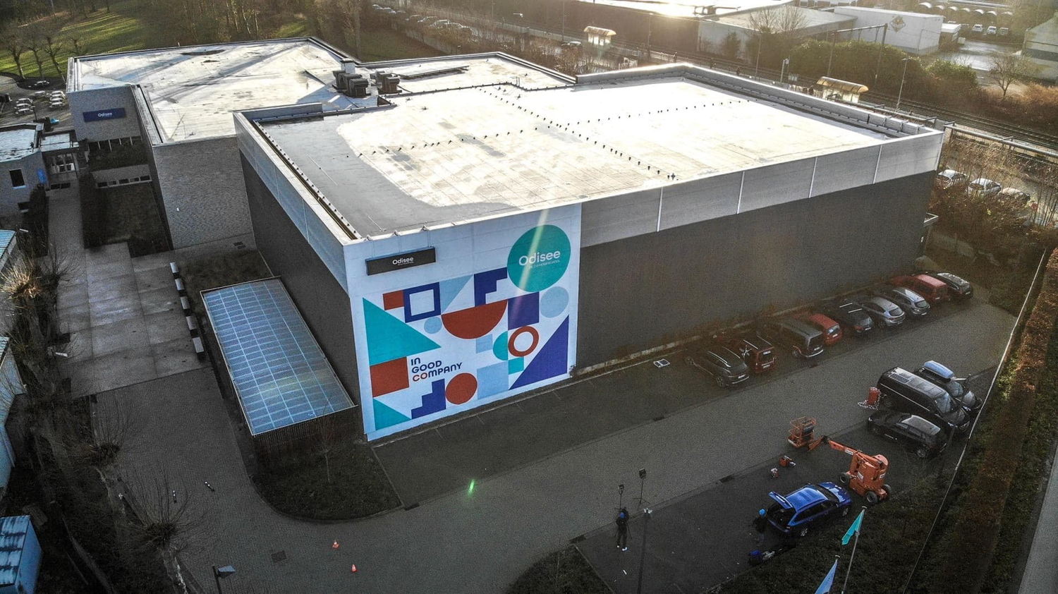 De Odisee-mural op Campus Dilbeek.