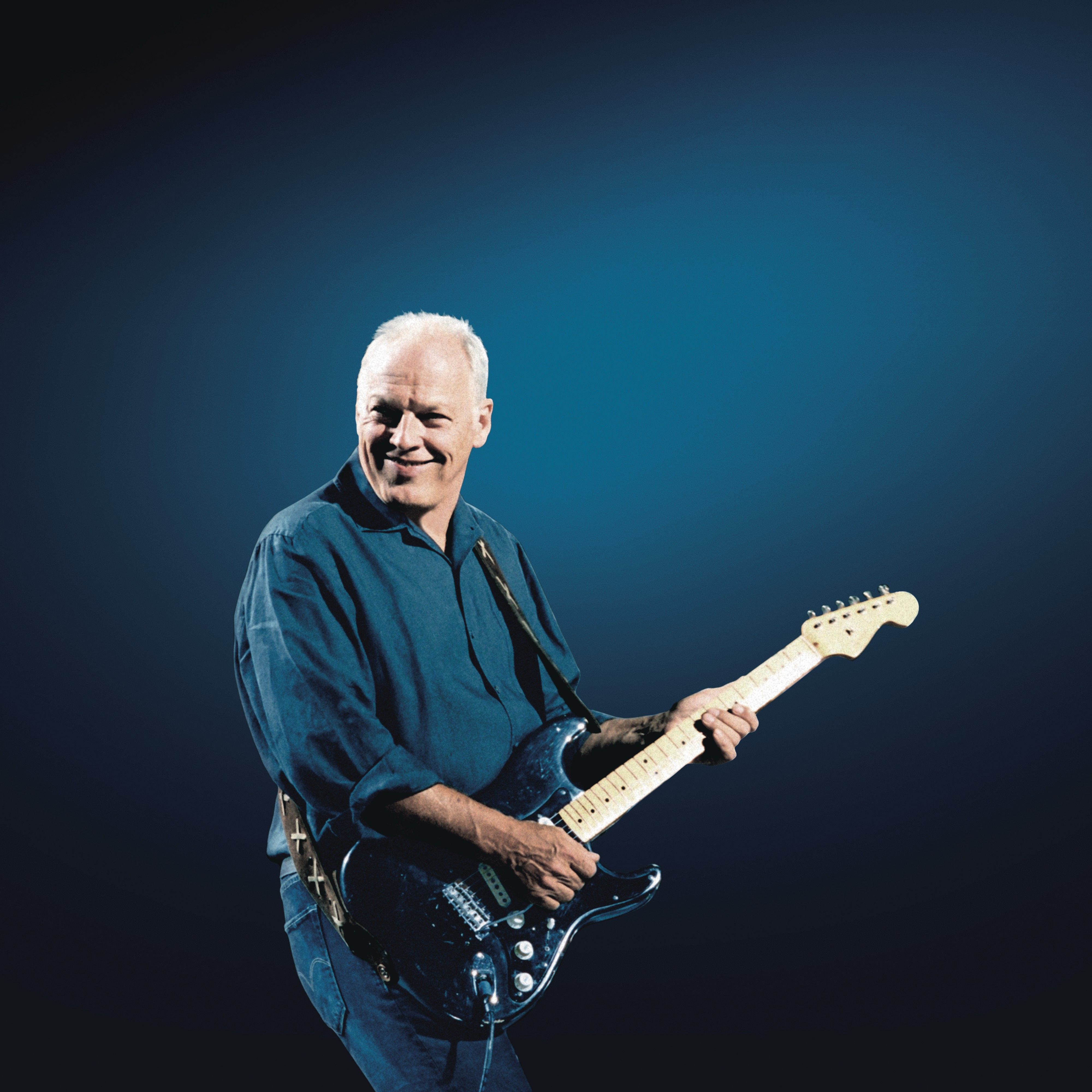 David Gilmour playing ‘The Black Strat’ for the
​ 'Live At Abbey Road' series, 29th August 2006.
Photo: Polly Samson