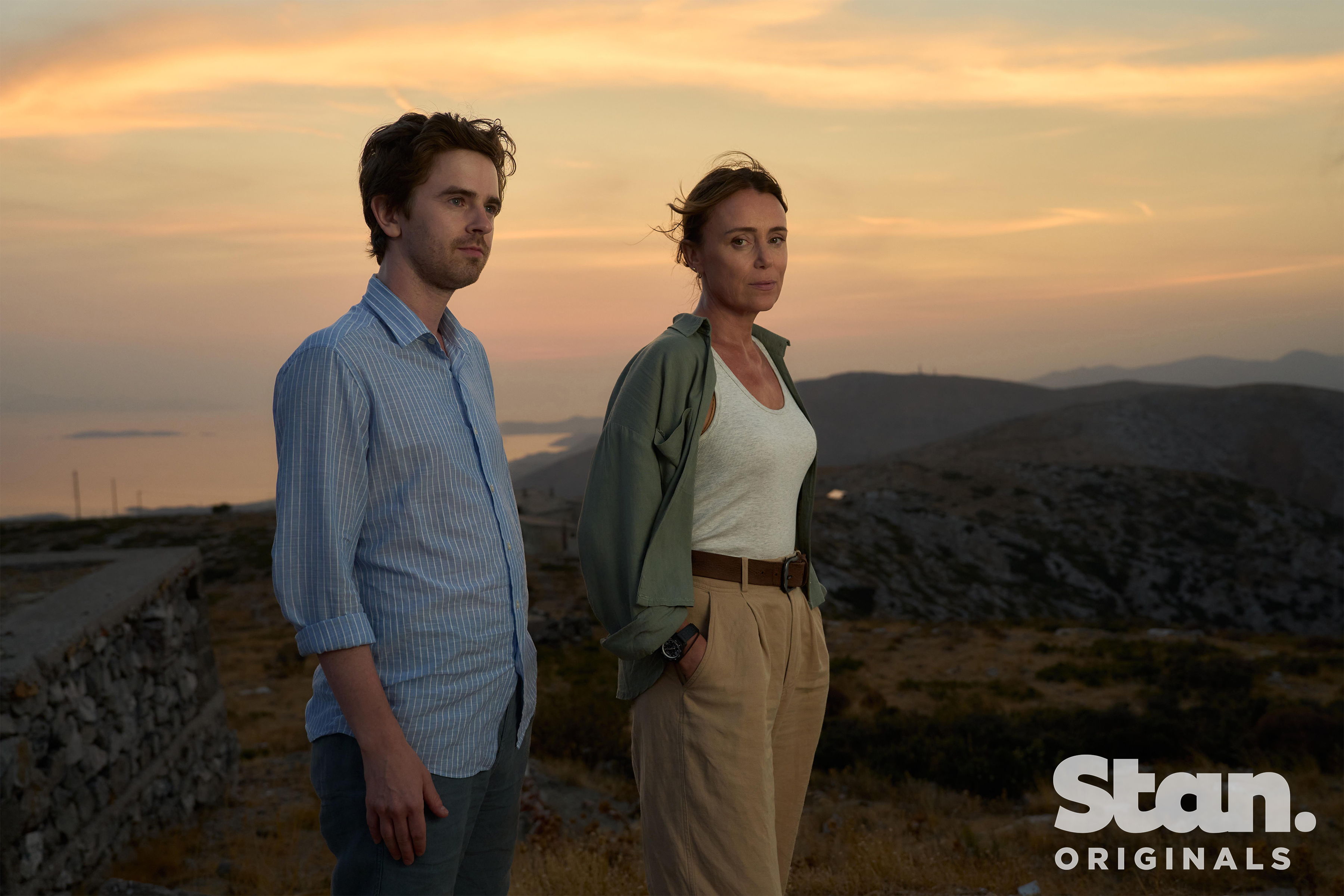 L-R: Freddie Highmore and Keeley Hawes