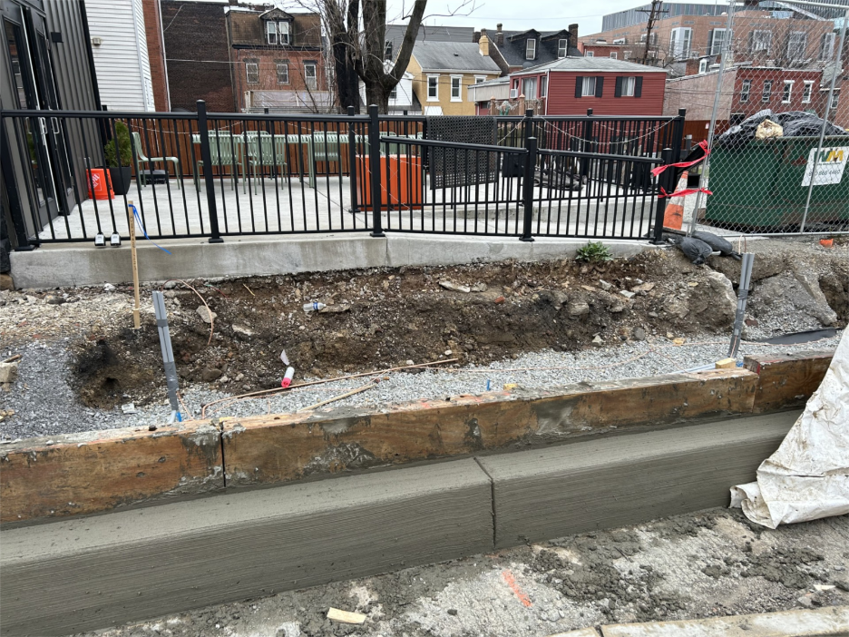 Construction for Uptown Central PRTX Station at Forbes Avenue and Miltenberger Street