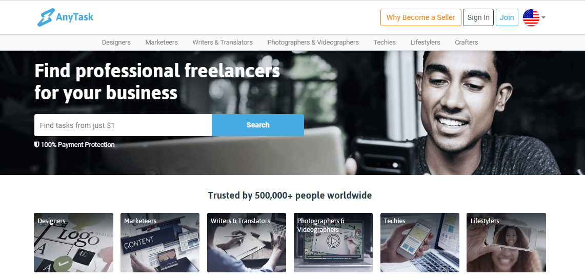Made by the team behind Electroneum, AnyTask lets its freelancers keep all of their earnings. Photo: anytask.com Made by the team behind Electroneum, AnyTask lets its freelancers keep all of their earnings. Photo: anytask.com