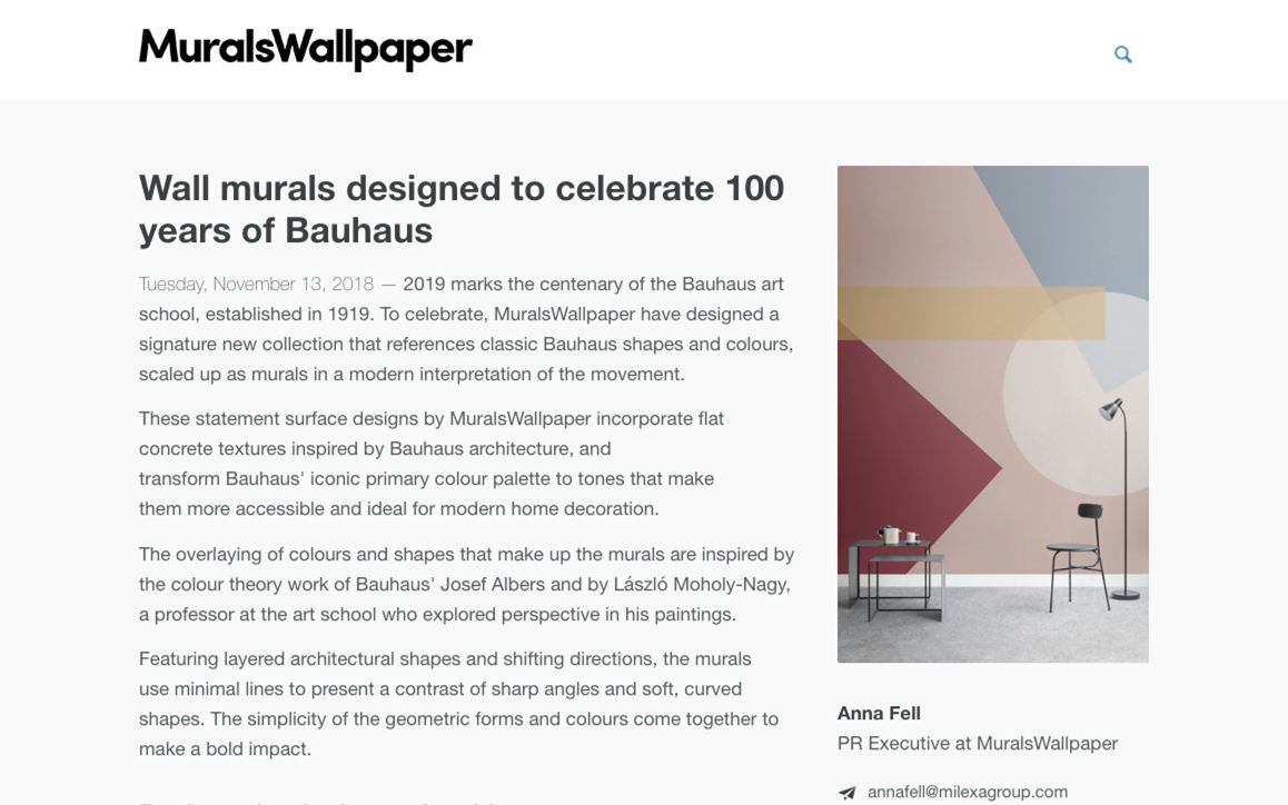 Wall murals designed to celebrate 100 years of Bauhaus