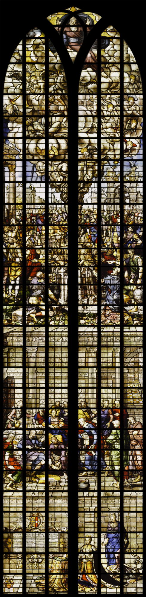 Wouter Crabeth, Het Hertoginnenglas, 1562, glas-in-loodraam © Archief van de Sint-Janskerk te Gouda