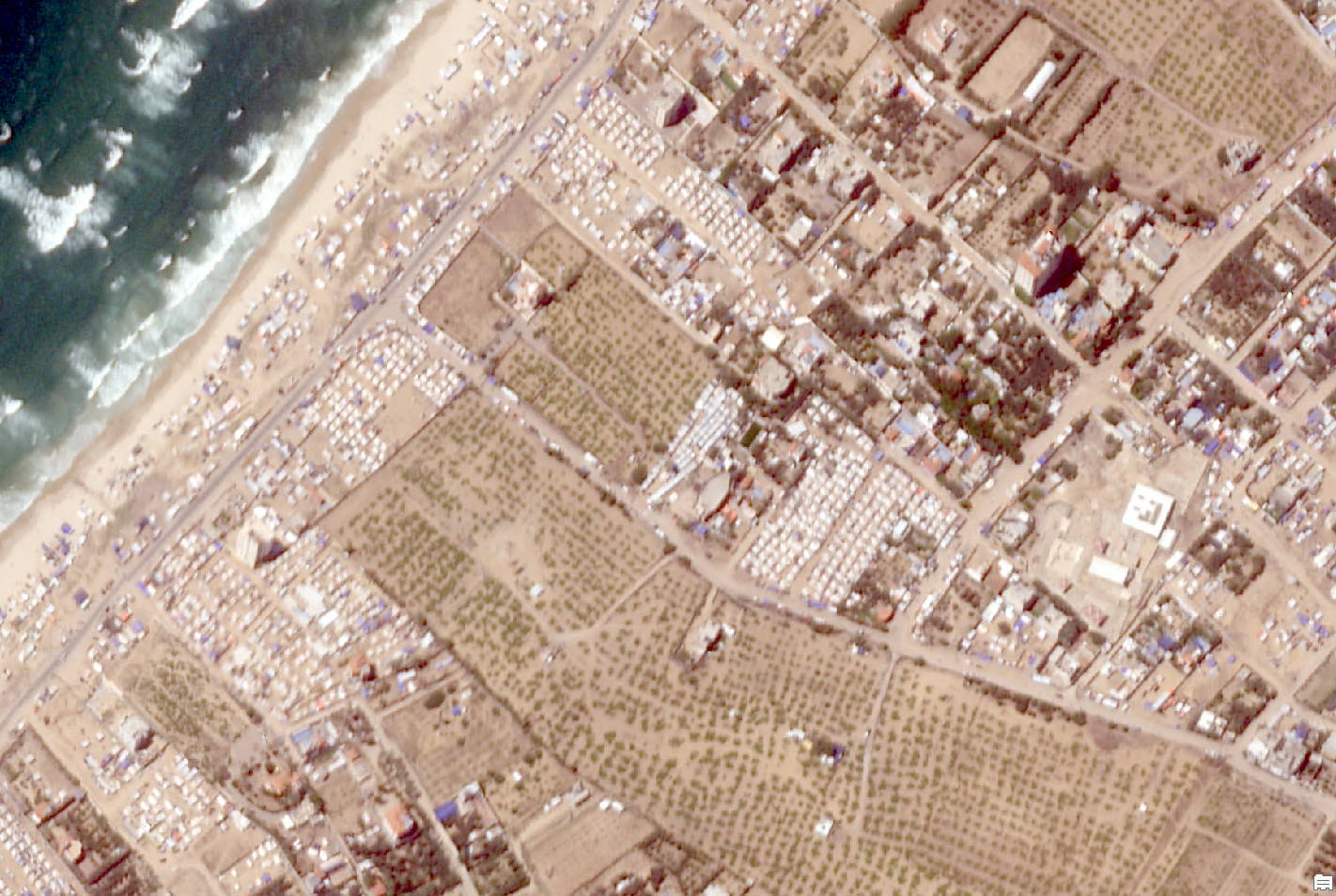 Satellite view IDP in Deir al-Balah / Area A, 24 May 2024 Satellite view IDP in Deir al-Balah / Area A, 24 May 2024