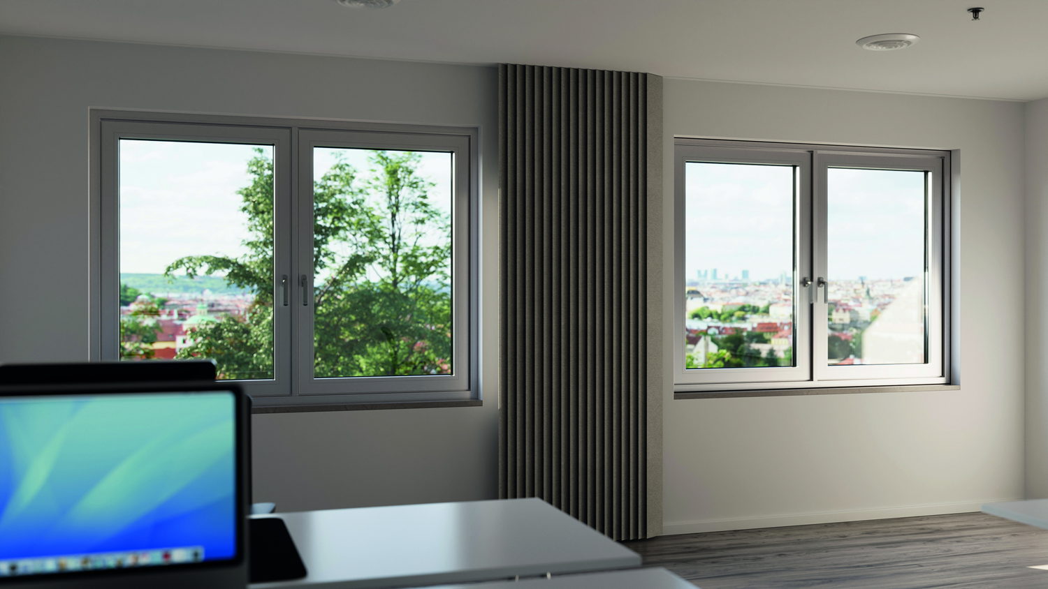 © Schueco_AWS_Reno_Sanierungsblendrahmen - Schüco AWS 75.SI+ Reno is a renovation outer frame made from aluminium for efficient modernisation of old windows made from timber, PVC-U or aluminium with a functional wall