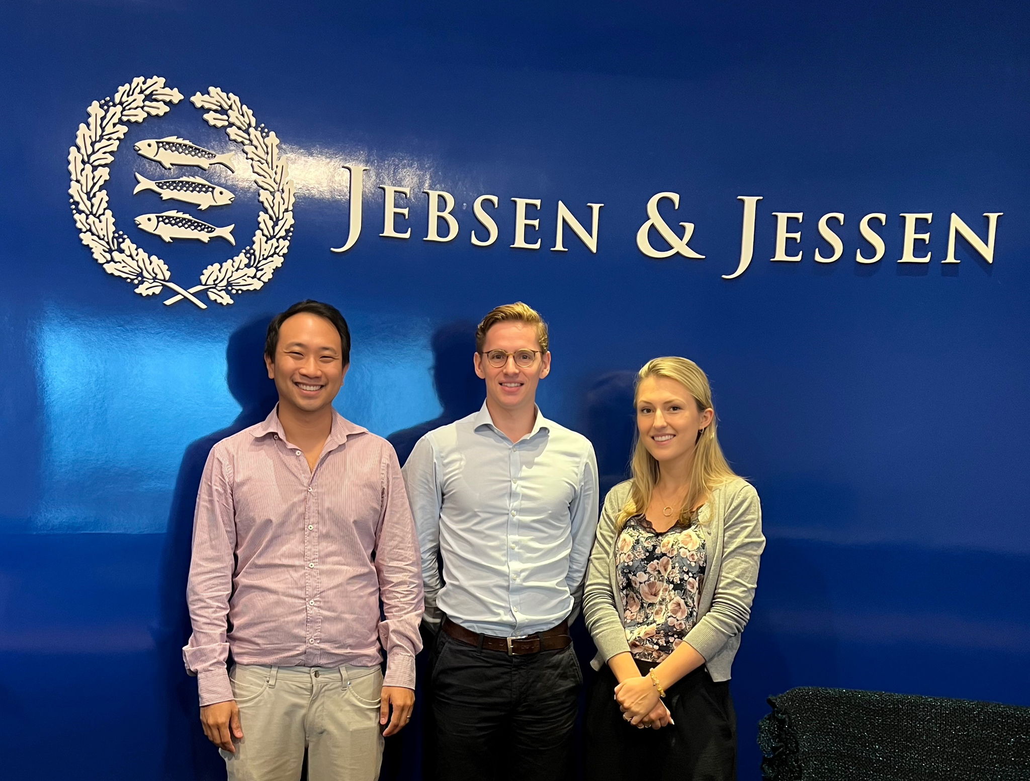 From left to right: Lucien Ong, M&A Director, Henry Steikowsky, intern, Nina Jessen, Corporate Communications