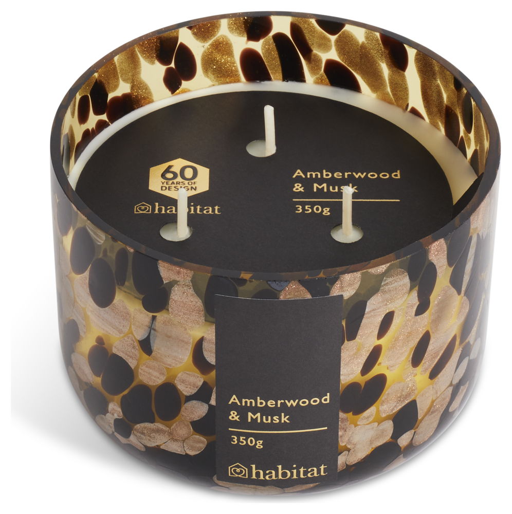 Habitat 60 Amber Wood and Musk Multi-Wick Candle, £15
