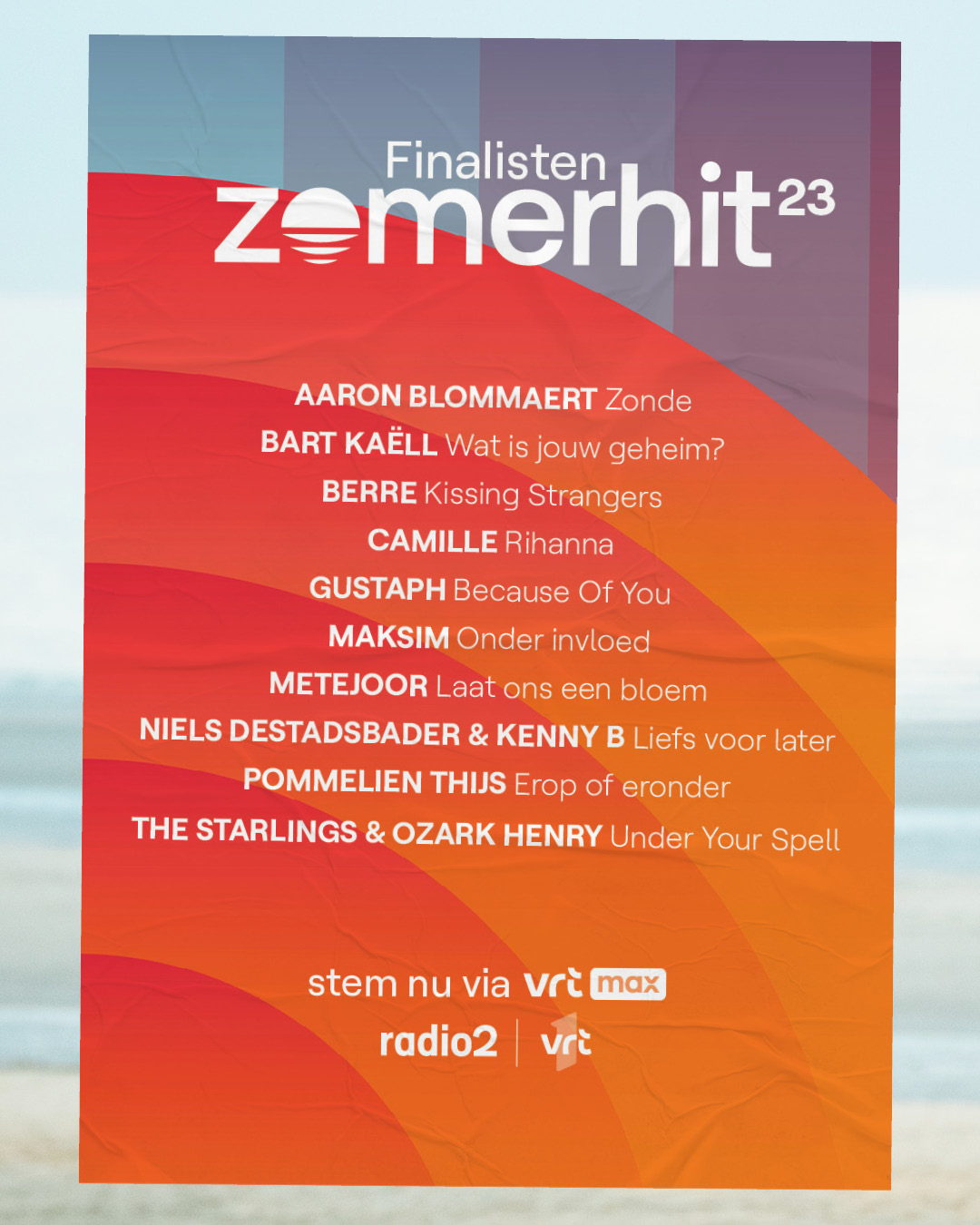 Zomerhit 2023, finalisten – © VRT