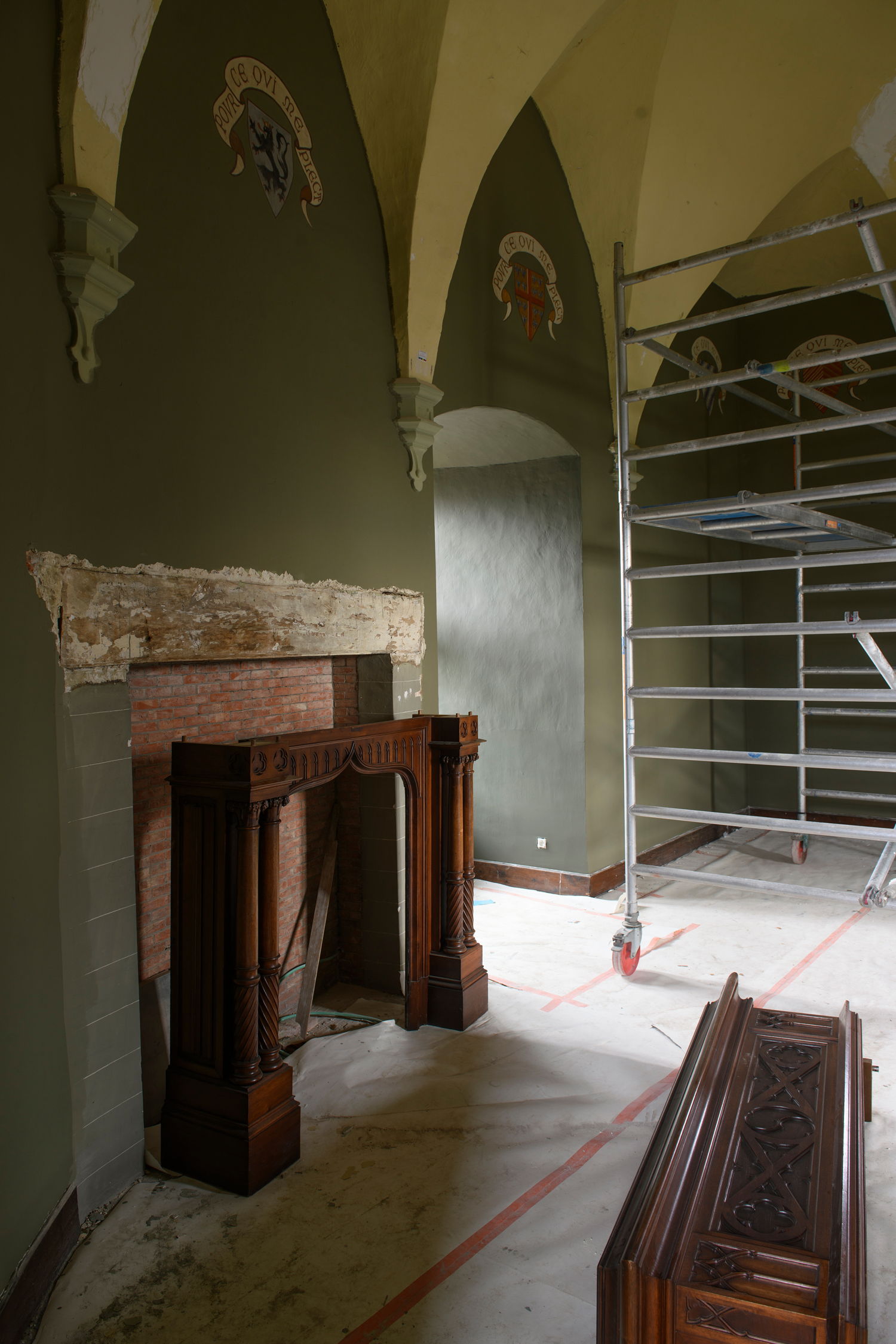 Kamer van Carletto tijdens restauratie, © Jo Exelmans, maart 2022