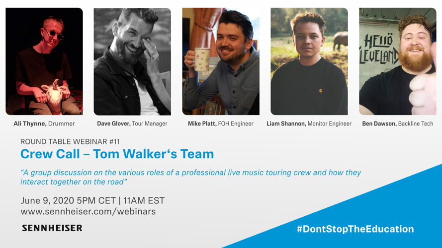 Meet members of Tom Walker’s crew to gain insights into touring roles and requirements 