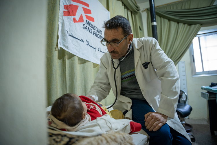 MSF medical activities in northwest Syria Copyright: Abdulrahman Sadeq/MSF Countries: Syria Date taken / Date Recorded: 19 December, 2023 Caption / Description: MSF supports the Termanin primary healthcare centre in northern Idlib governorate. The MSF team is working with hospital staff to reduce the large gap in health services in the area. Northwest Syria, December 2023.