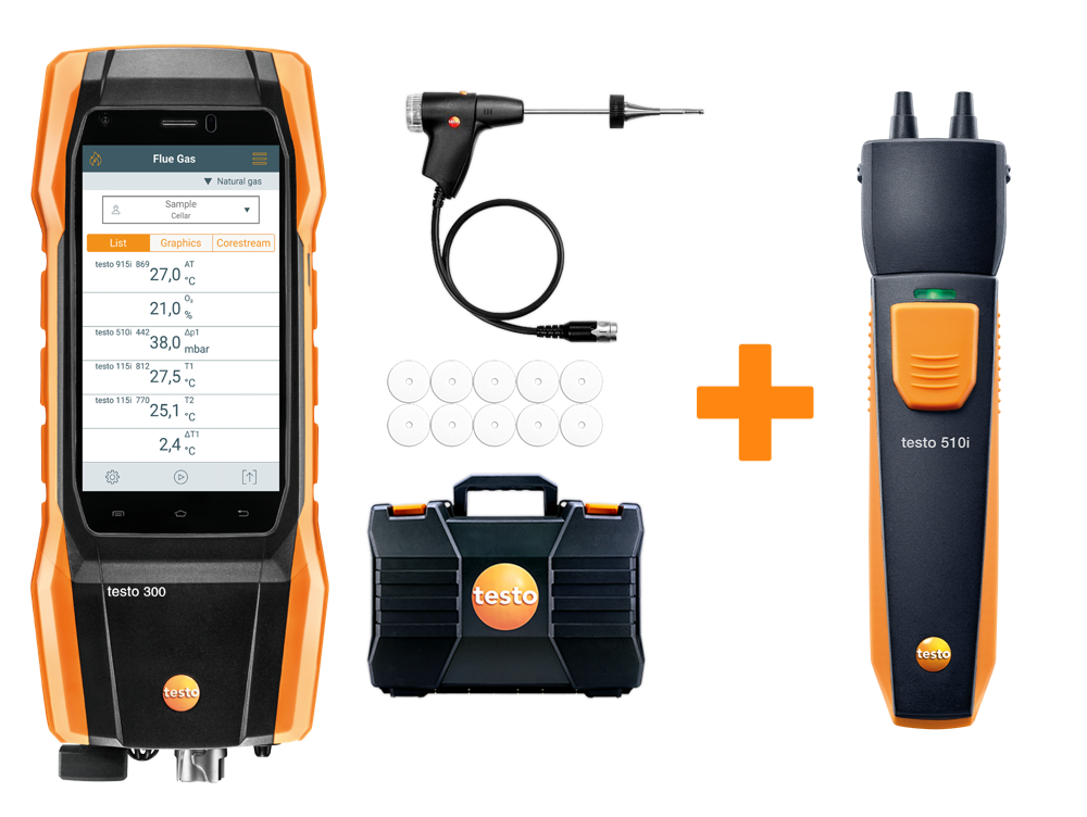 testo 300 NEXT LEVEL set met testo 510i verschildrukmeter