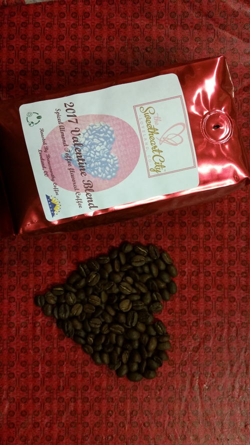 2017 Loveland Valentine coffee produced by Brewsworthy Coffee