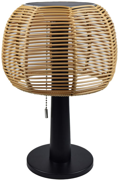 Habitat Warm White Solar Rattan Effect Table Lamp, £25