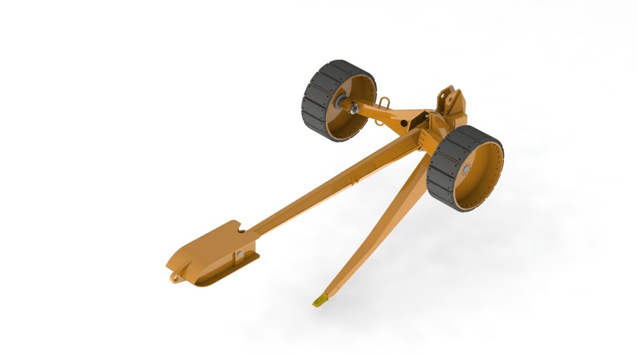 The new wheeled de-trenching grapnel is used to de-trench cables buried at depths of greater than 0.5m.