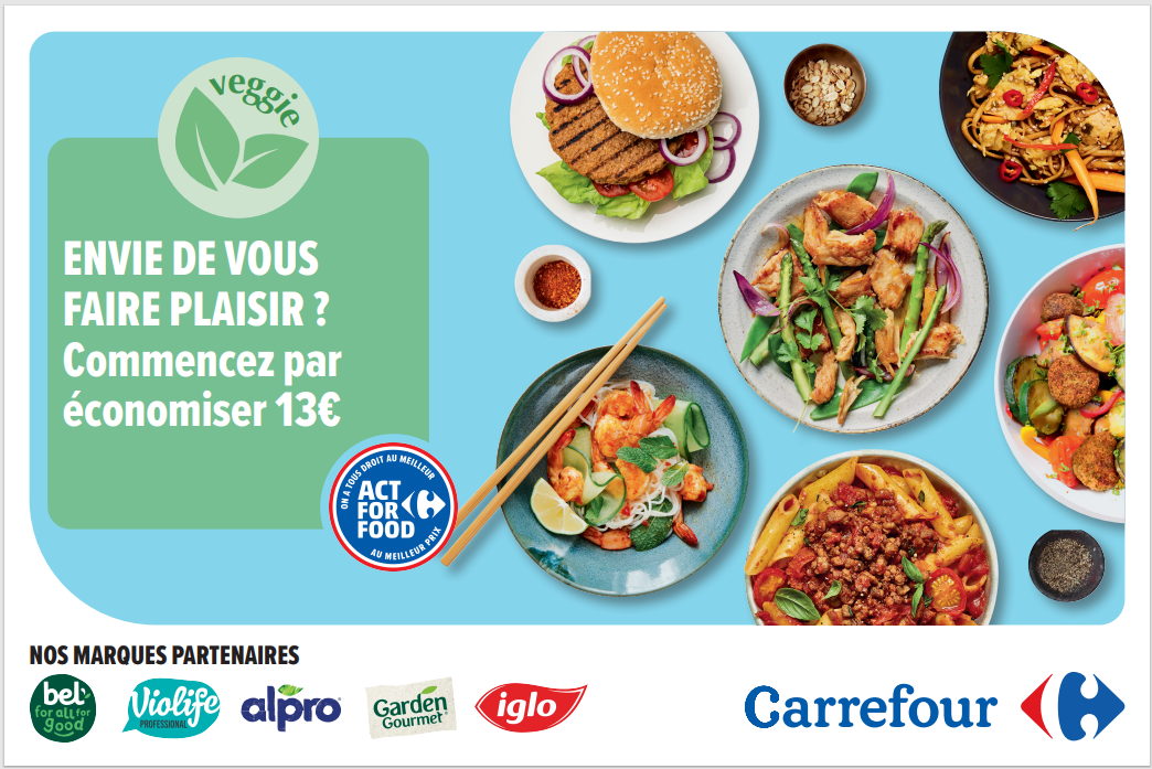 Carrefour et cinq fournisseurs sensibilisent à l’alimentation végétarienne avec une campagne et une offre large et accessible