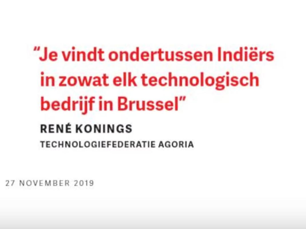 'Je vindt ondertussen Indiërs in zowat elk technologisch bedrijf'