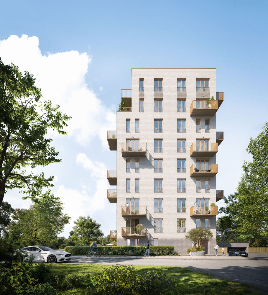 Het nieuwe project 'Wola Vert' in de Poolse hoofdstad Warschau. Foto Ciril