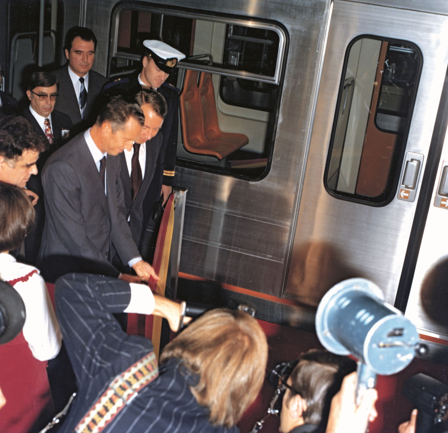 Inwijding metro op 20 september 1976 door Koning Boudewijn