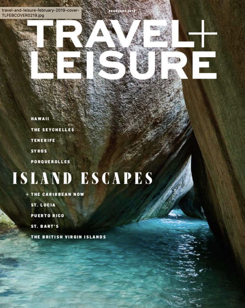 British Virgin Islands featured on Travel + Leisure Cover
