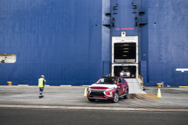 Eclipse Cross Arrival in the Port