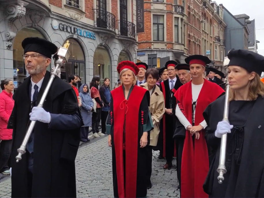 Pro-Palestinian activists disrupt traditional new year parade at KU Leuven