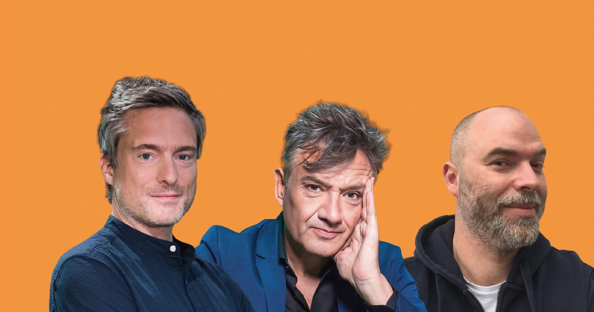 Gilles De Coster, Bart Peeters en Tomas De Soete © Radio 2
