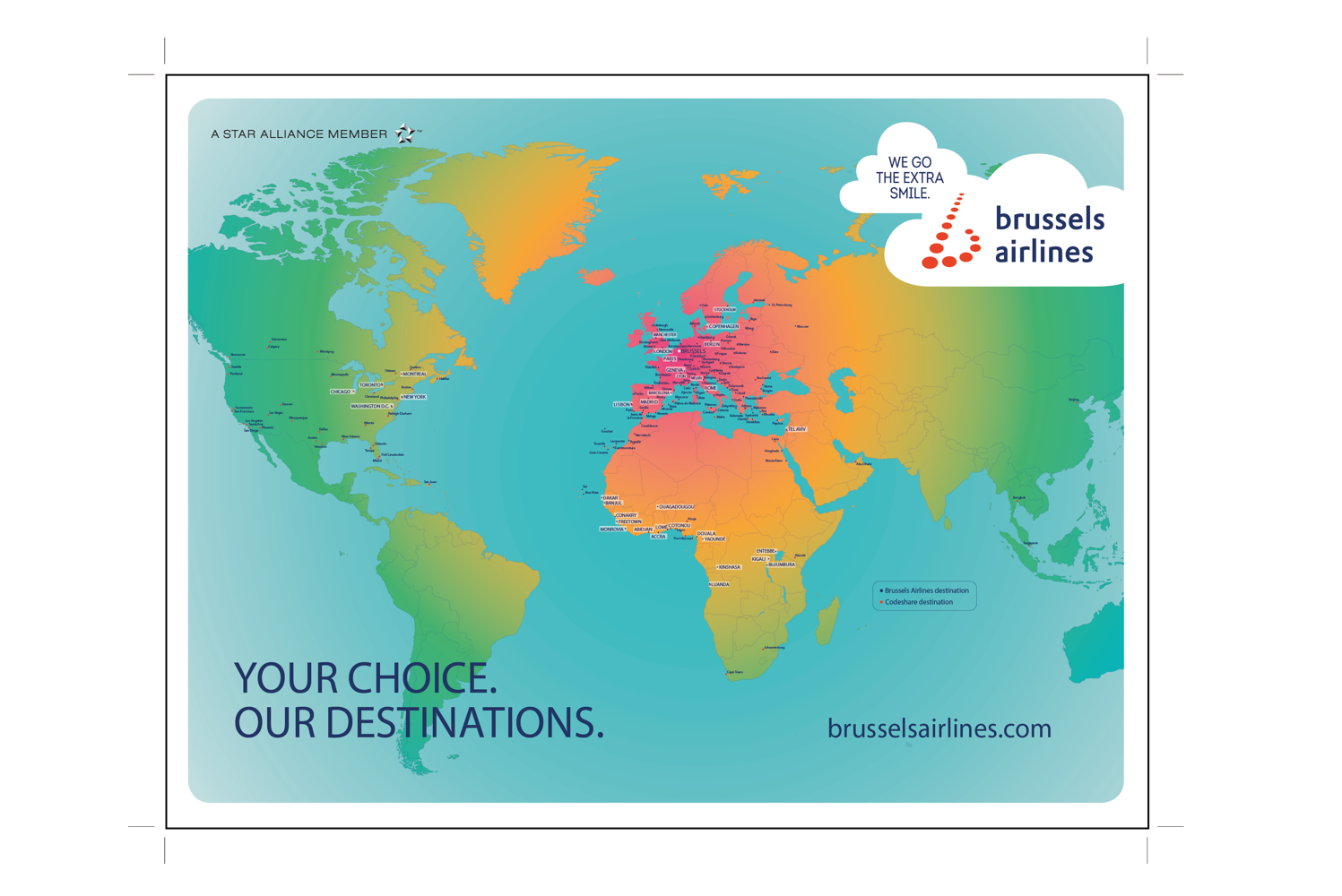 Brussels Airlines - Destinations Summer 2019