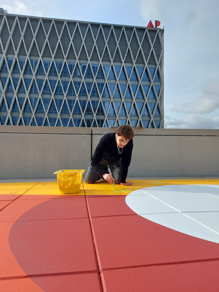 Larsen Bervoets dakschildering DAKkan stad Antwerpen AP Hogeschool