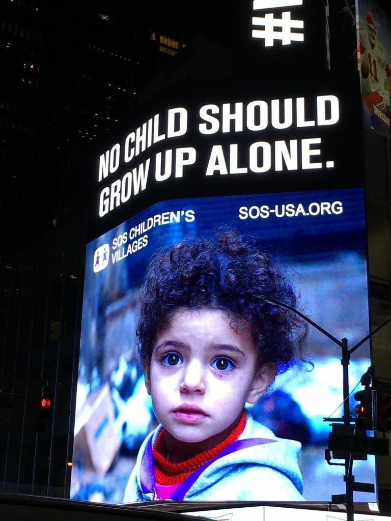 Campagnebeeld op Times Square NY