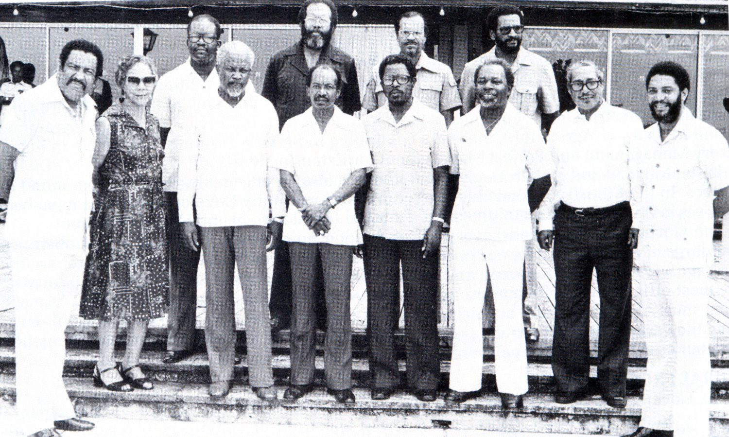 Signatories of the Treaty of Basseterre in Basseterre, St. Kitts and Nevis on June 18, 1981.