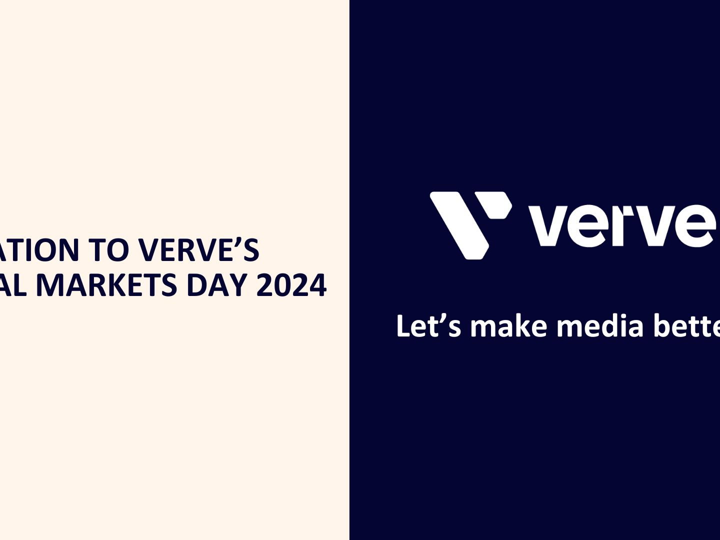 Verve Group SE: Invitation to Verve Group’s Capital Markets Day 2024