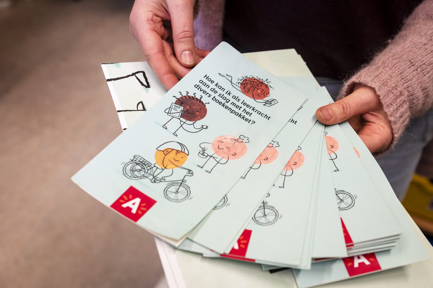 Voorstelling divers boekenpakket in school Baronneke © Jonathan Ramael