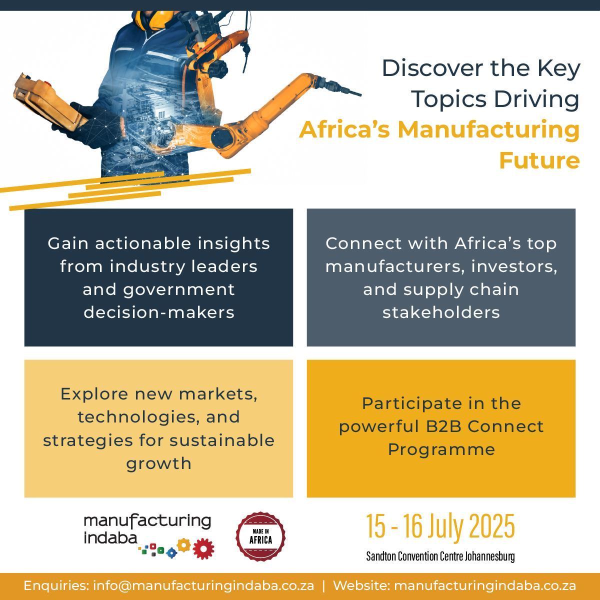 Manufacturing Indaba 2025 Announces Power-Packed Conference Programme!