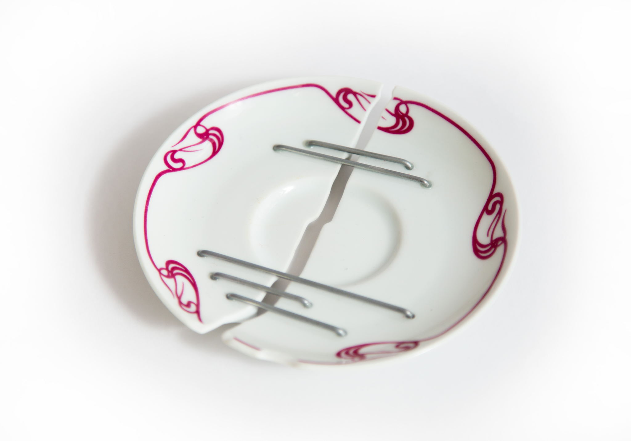 Saucer from Maxim’s de Paris – repaired, part of R for Repair 2022. Imagery by Zuketa Film Production