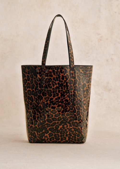 Sézane - LE CABAS LEOPARD VERNIS (5)