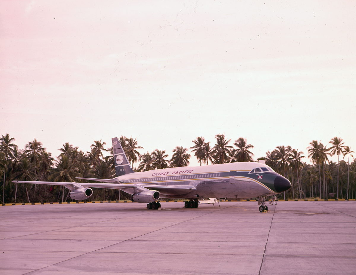 In 1965, Cathay Pacific inaugurated its Singapore service with the Convair 880-22M, operating flights to Paya Lebar Airport. Photo taken in the 1960s. (Photo: Swire Archives)