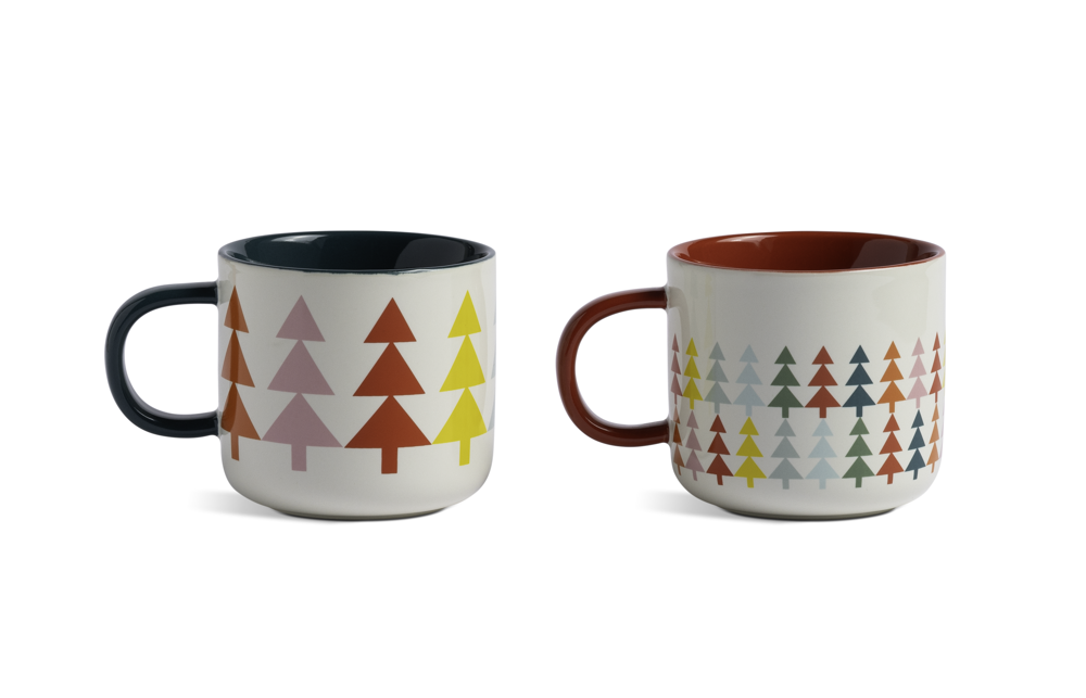 Habitat 2pk Mug Multi Trees Decal, £7.50
