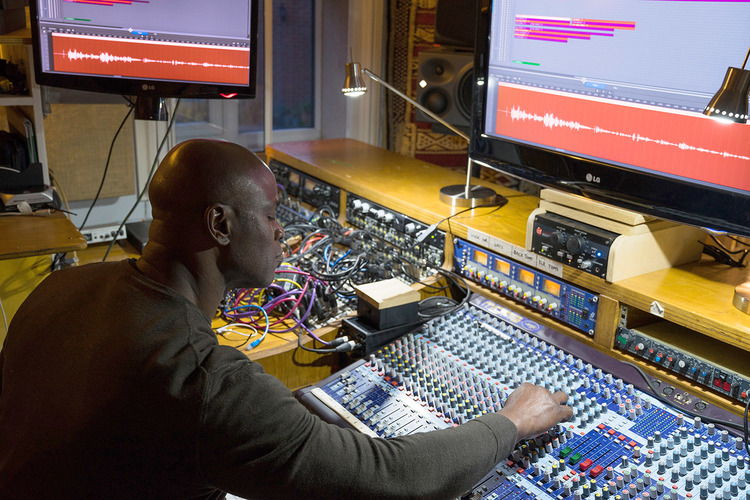 The British Nigerian singer, songwriter and record producer usually handles the engineering himself.