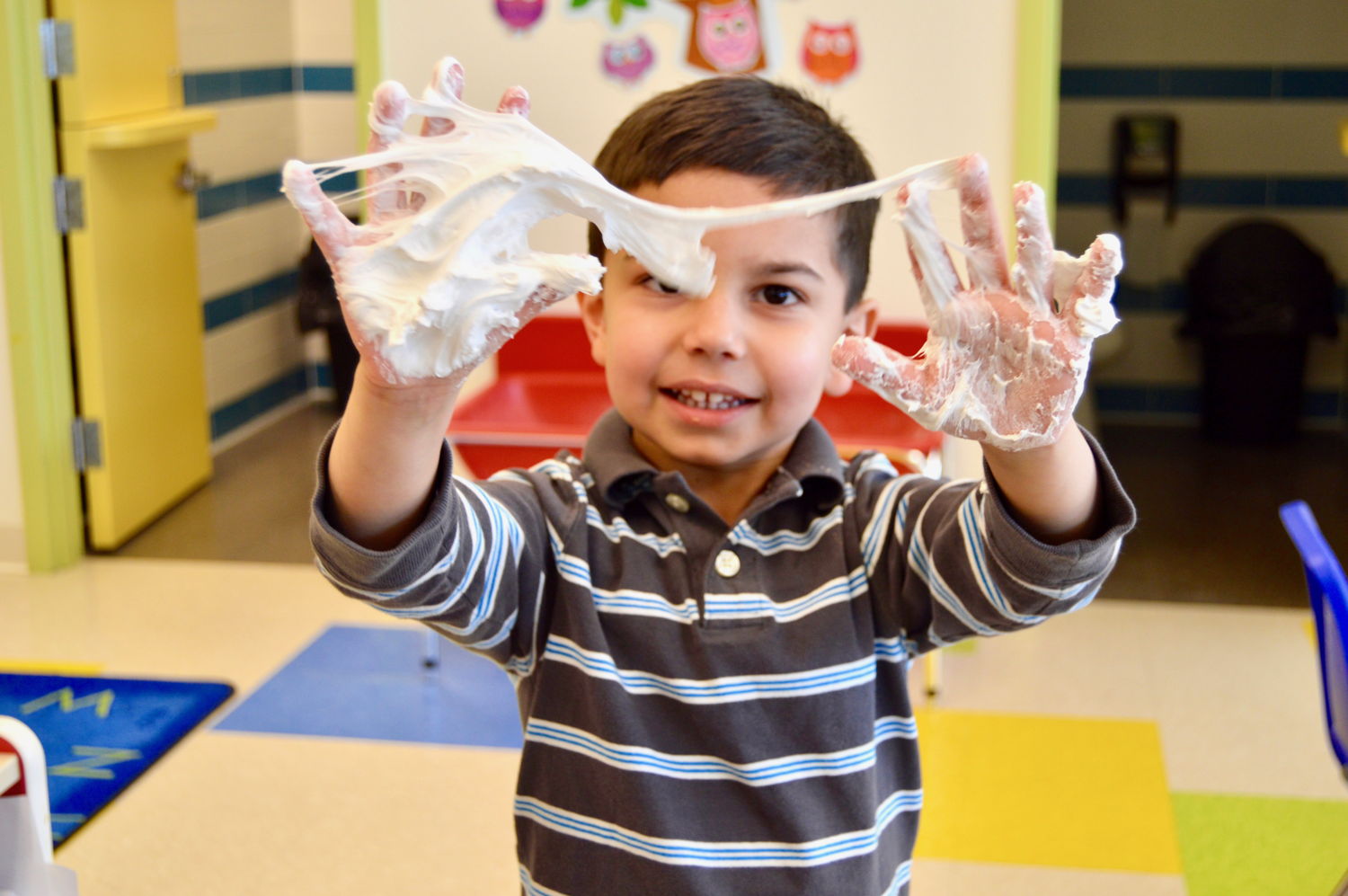 Exploring slime and STEM learning in preschool room