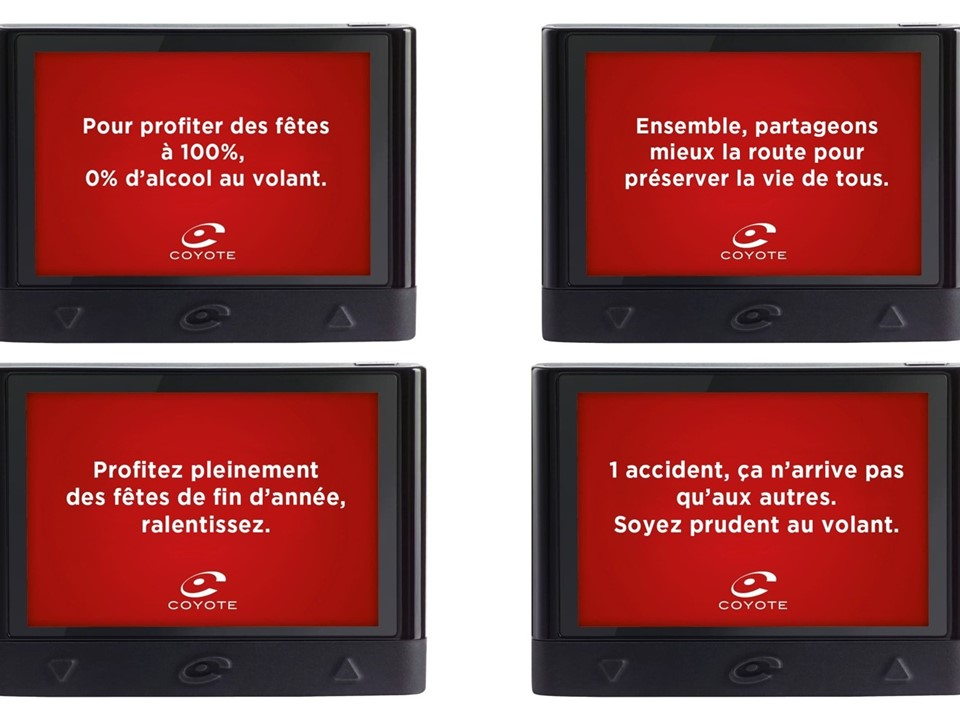 COYOTE DIFFUSE DES MESSAGES DE PREVENTION EN TEMPS RÉEL DURANT LES FÊTES