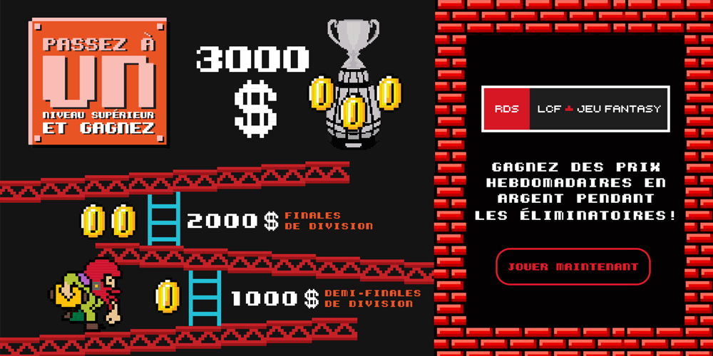 Le Jeu Fantasy LCF RDS se poursuit lors des éliminatoires à l’occasion du concours « Passez à un niveau supérieur et gagnez »!