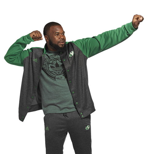 Collection adidas des Roughriders de la Saskatchewan (Shawn Lemon). Collection adidas des Roughriders de la Saskatchewan (Shawn Lemon).