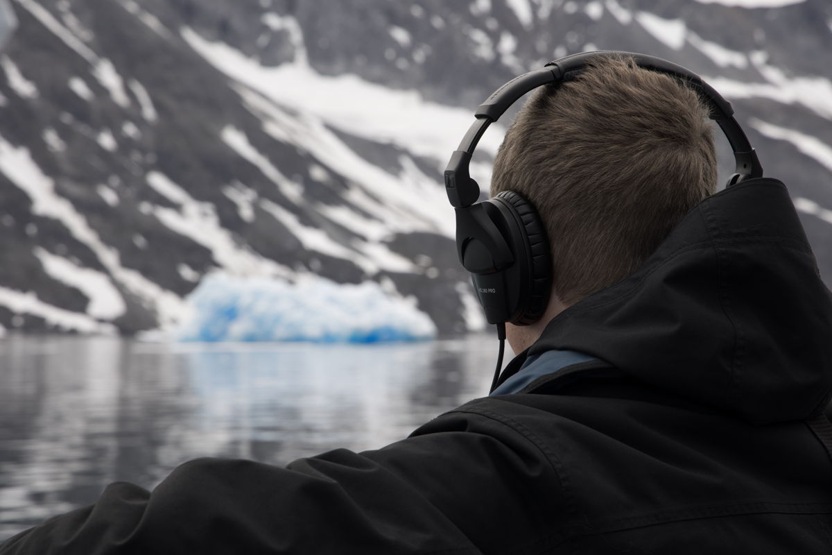 A pair of closed HD 280 PRO headphones accompany Beverly on his nature adventures   (Picture courtesy of Thomas Rex Beverly)