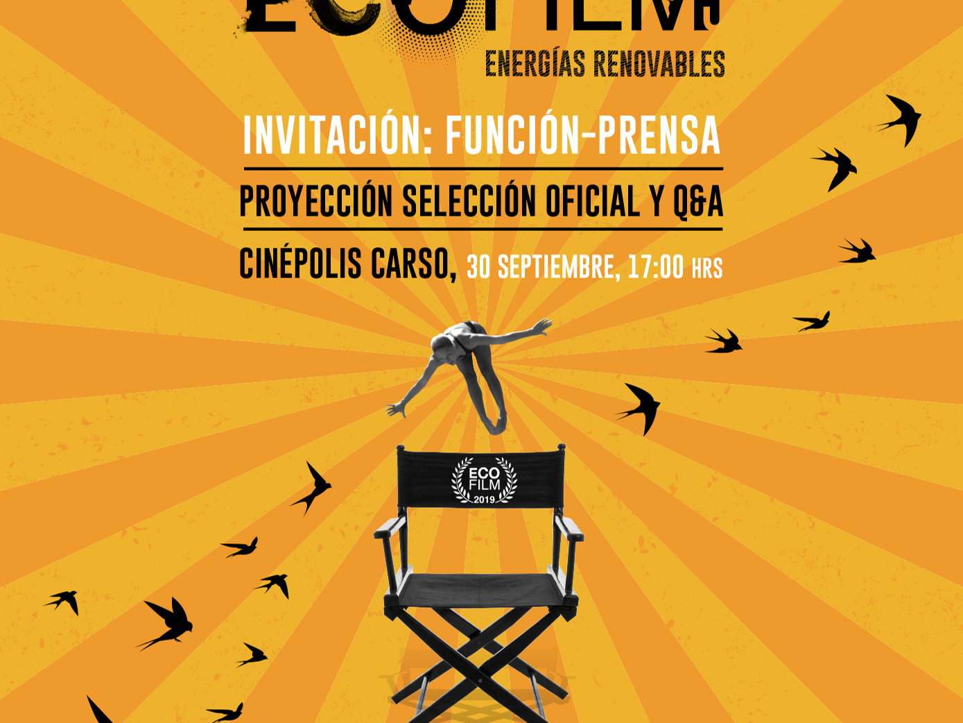RECORDATORIO: HOY FUNCIÓN DE PRENSA ESPECIAL ECOFILM FESTIVAL 2019 EN PLAZA CARSO