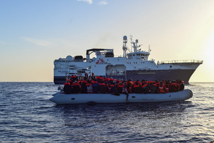On 5 December 2022, while scanning the sea with binoculars, our team spotted a boat with people on board needing help. 90 persons, including 35 minors, were on an overcrowded rubber boat in distress in international waters off the Libyan coast. Everyone is now safe on board Geo Barents and being cared for by the team. Copyright - Candida Lobes/MSF