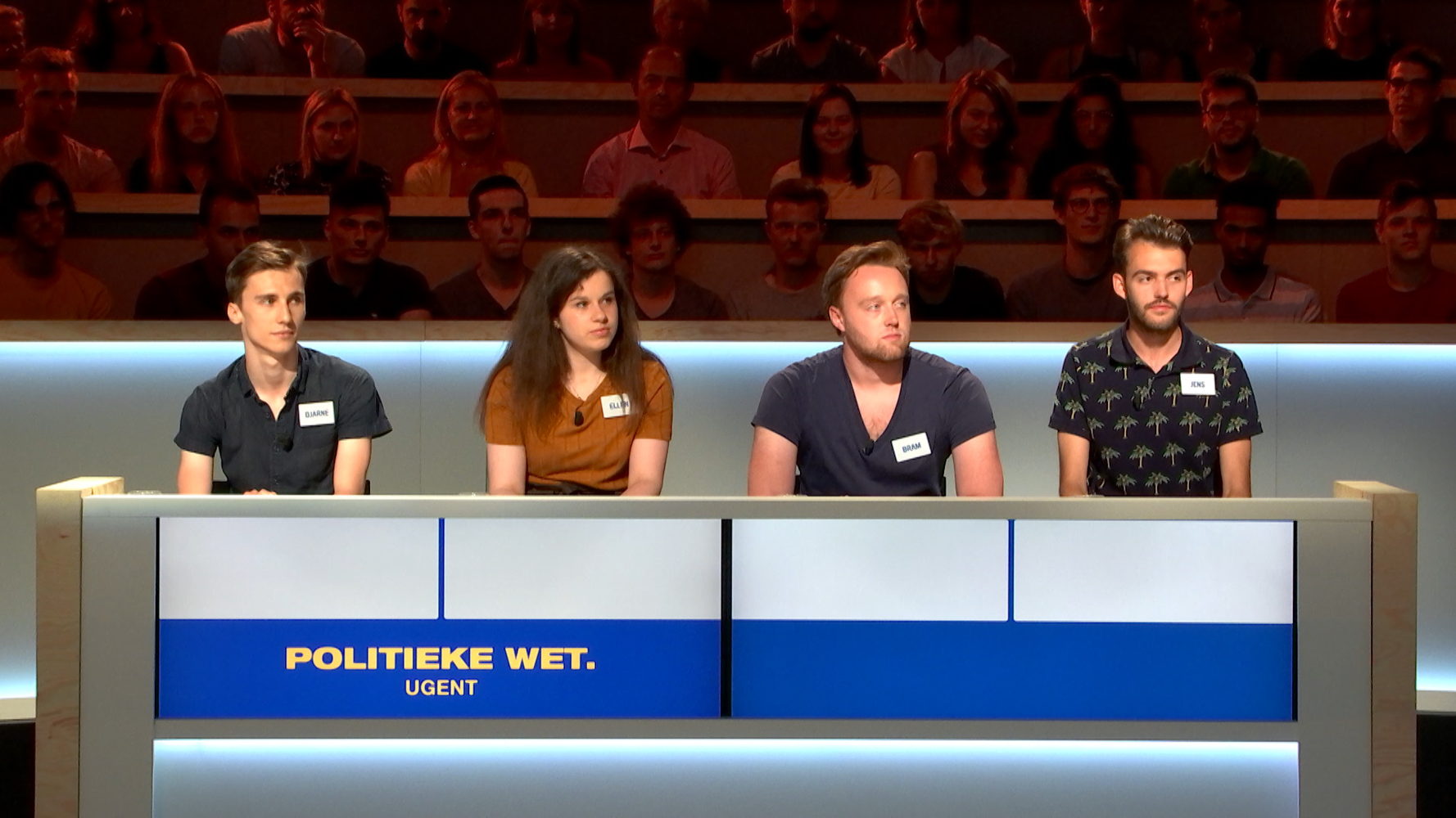 Bjarne, Ellen, Bram en Jens van Politieke Wetenschappen Gent